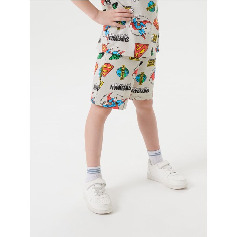 Sinsay - Kraťasy Superman - krémová 65743984