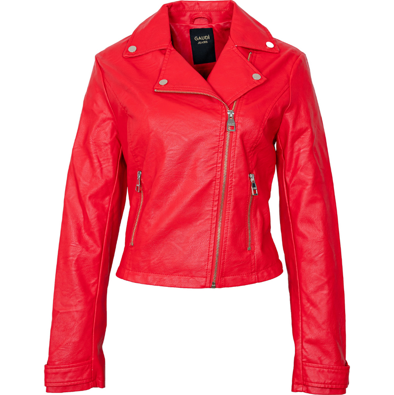 GAUDI Logo Red kožená bunda 63332395