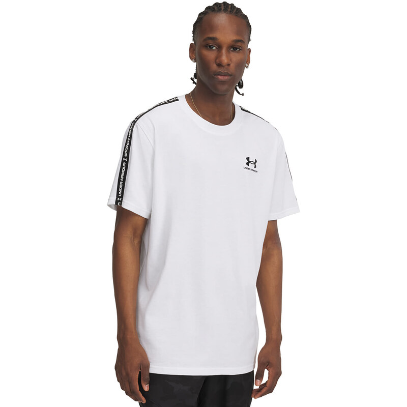 Tričko Under Armour Icon HWT Tee Taping White/ Black XXL 63335356