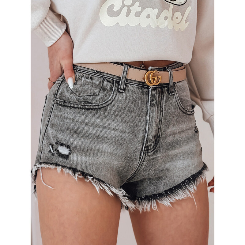 BASIC Sivé dámske džínsové kraťase SHORT LIFE SY0478 63334715