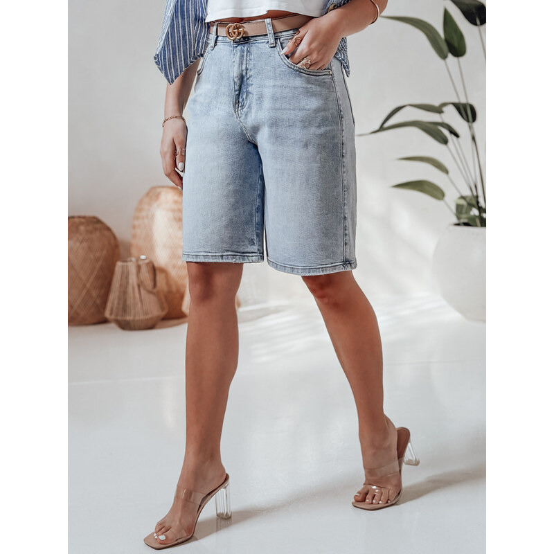 BASIC Dámske svetlomodré džínsové kraťase ku kolenám JEANZDAY SY0480 63334728