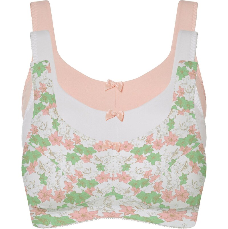 bonprix Podprsenka bez kostíc s bavlnou (3 ks), farba biela 55375456