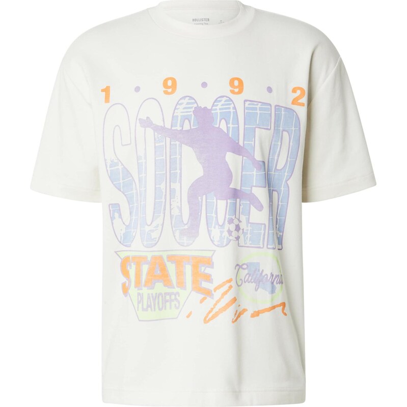 HOLLISTER Tričko svetlomodrá / tmavooranžová / biela 63336774