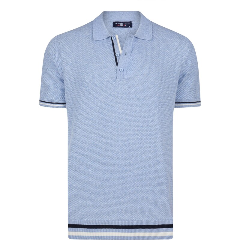 Jimmy Sanders Sveter námornícka modrá / svetlomodrá / biela 65651172