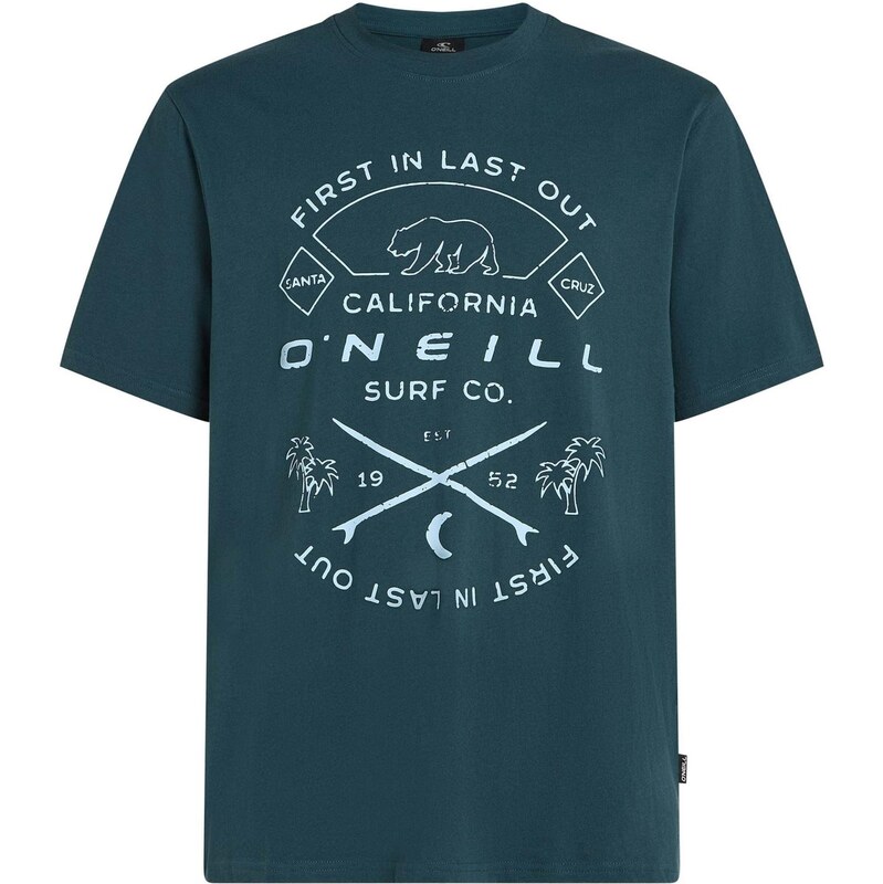 ONEILL Tričko modrozelená / biela 63336460