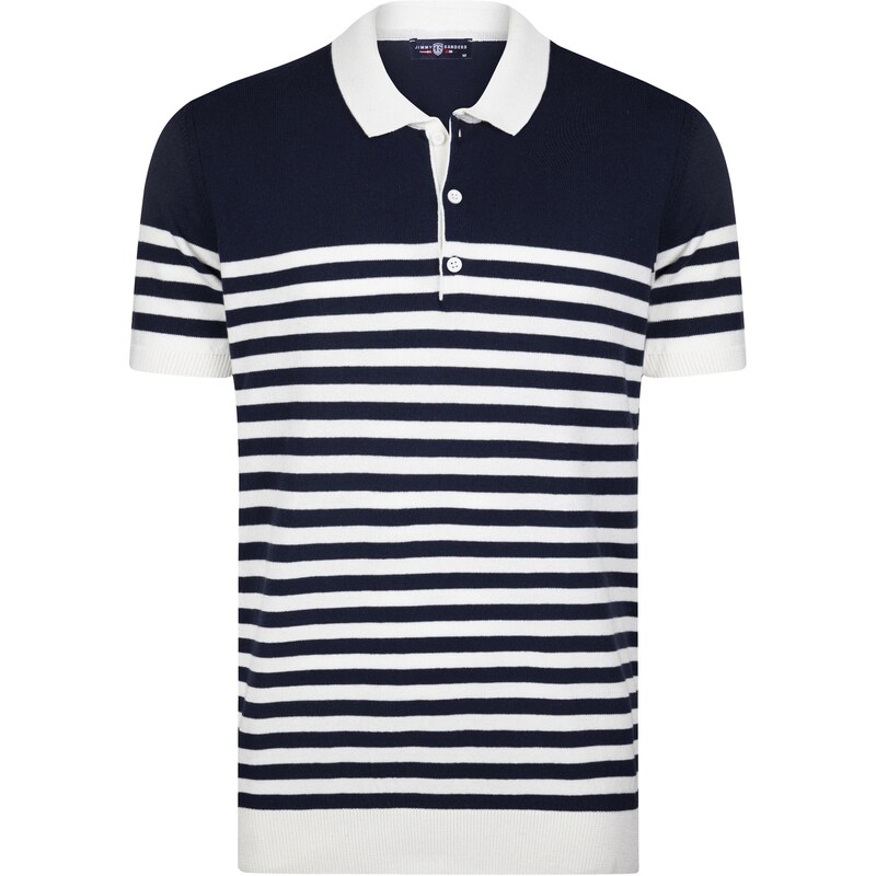 Jimmy Sanders Tričko námornícka modrá / biela 65651140