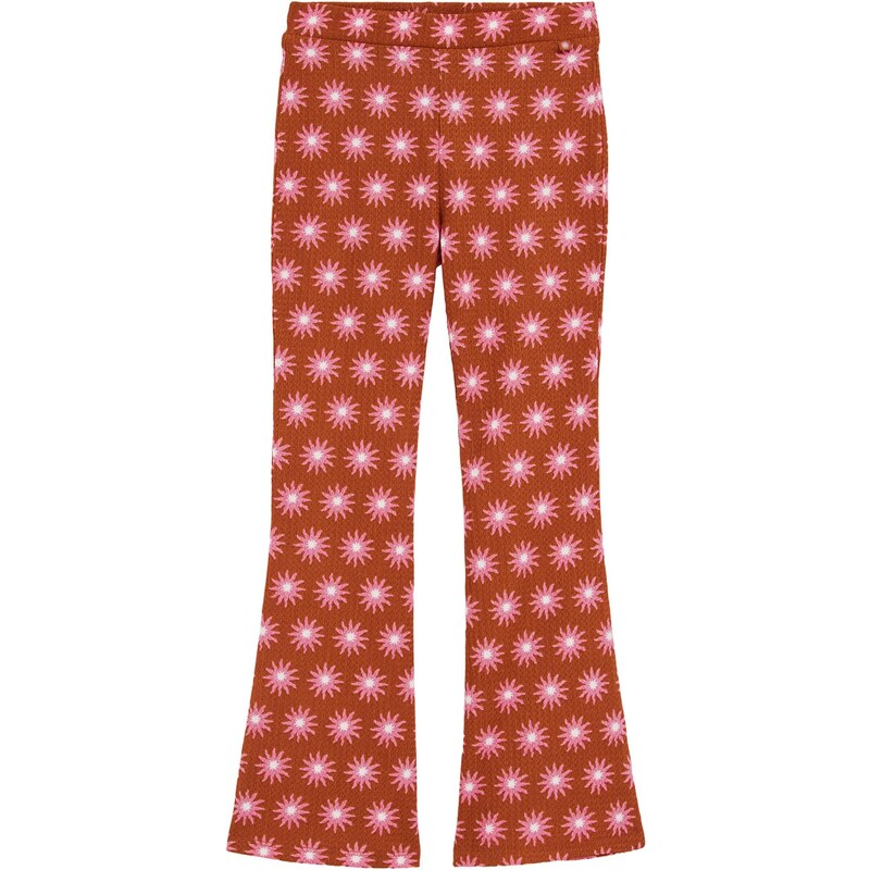 WE Fashion Nohavice hrdzavohnedá / ružová / biela 63336860