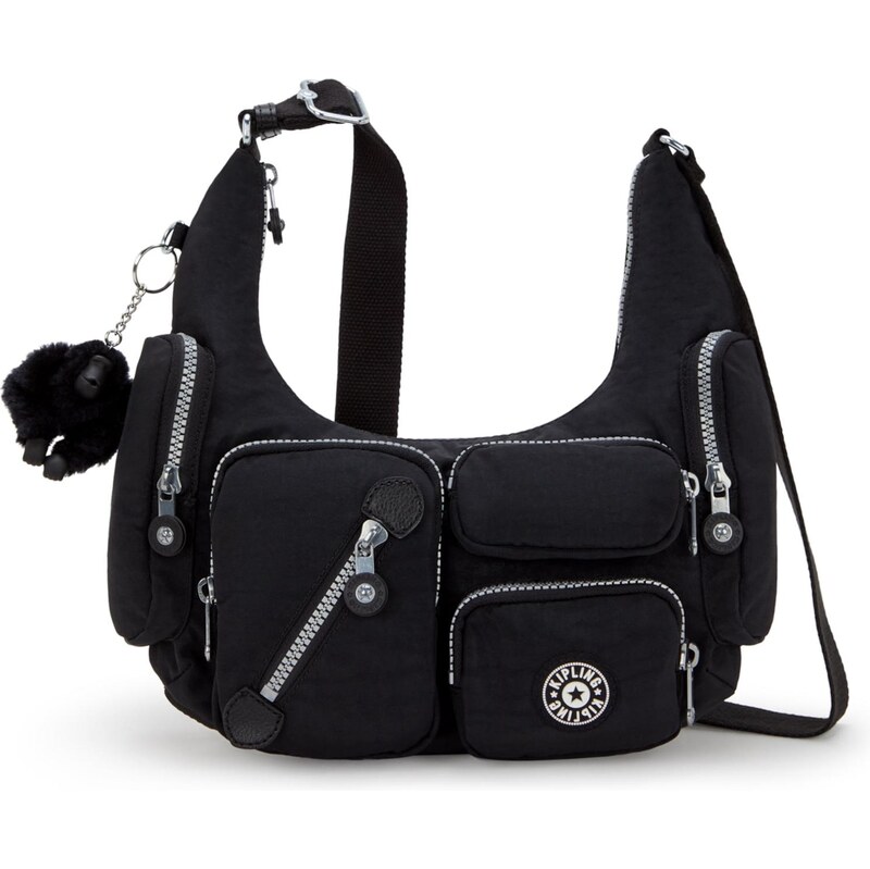 KIPLING Taška cez rameno Etsu čierna / strieborná 63336163