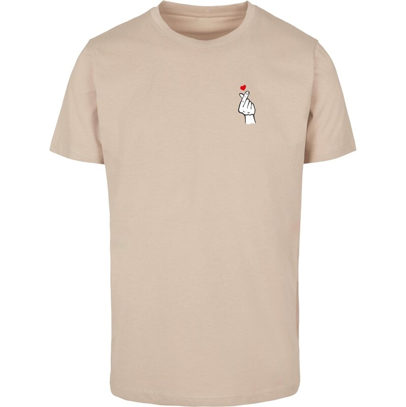 Mister Tee Tričko Love Sign piesková / červená / čierna / šedobiela 63336106