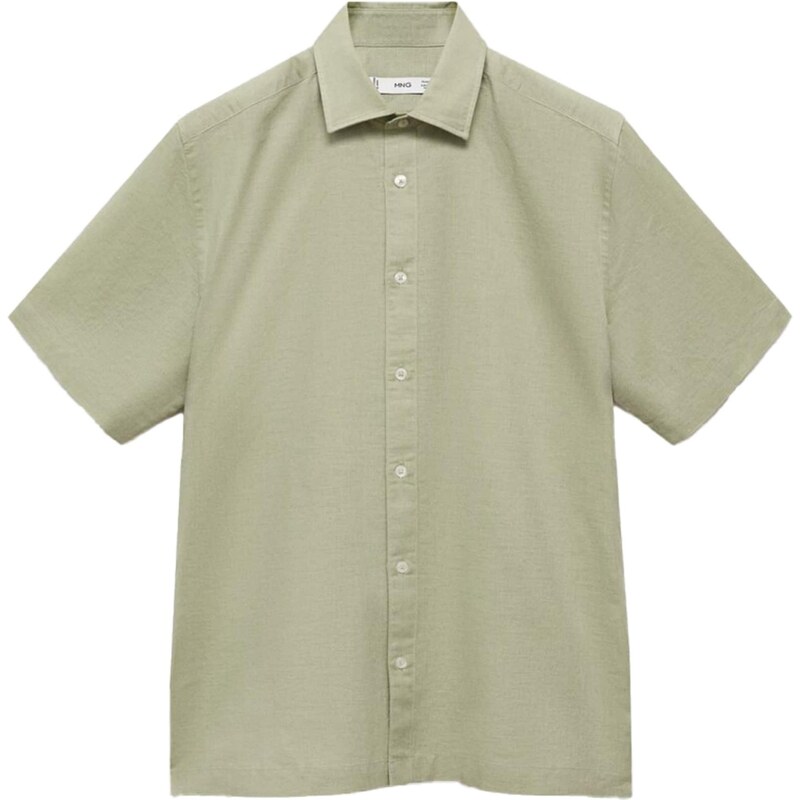 MANGO MAN Košeľa ANTS pastelovo zelená 63834240