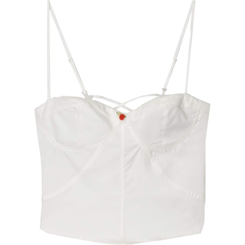 Bershka Top biela 65877746