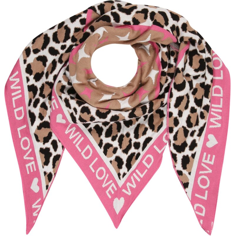 Zwillingsherz Šatka Leo Stern béžová / svetloružová / čierna / biela 63427972