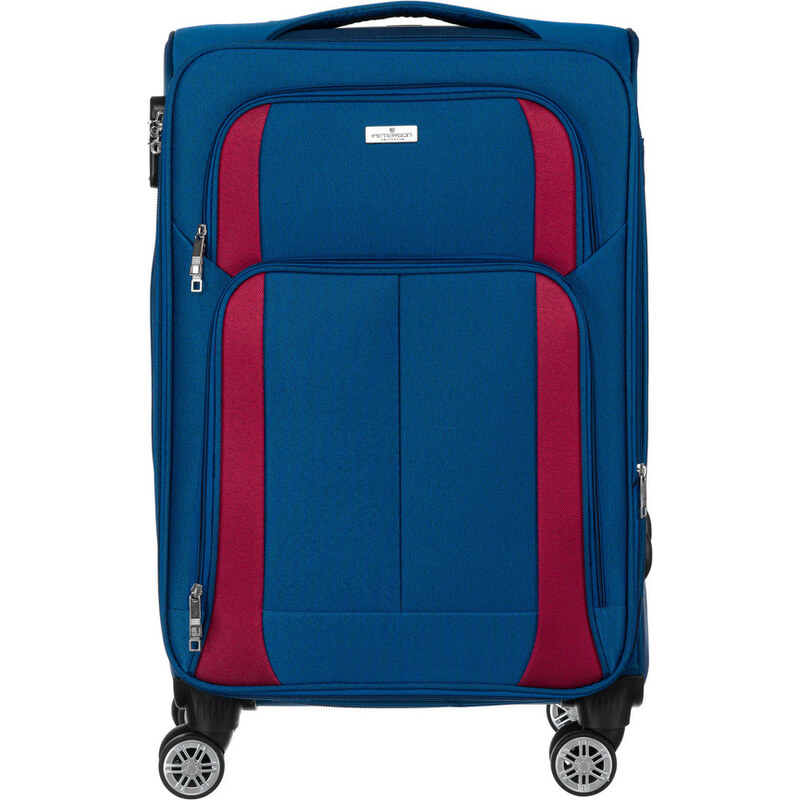 Peterson Modrý veľký cestovný kufor PTN 5209-L 63343463
