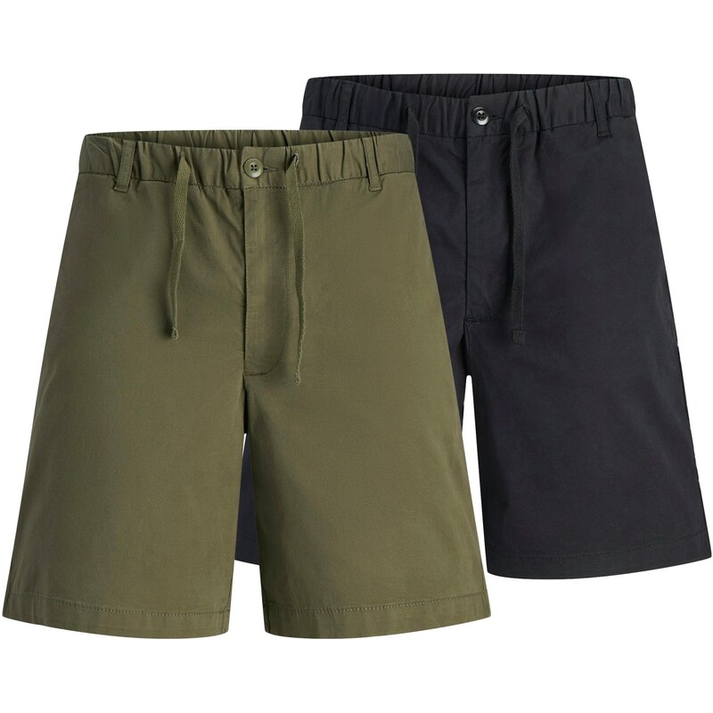 JACK & JONES Chino nohavice JPSTJaiden zelená / čierna 63344457