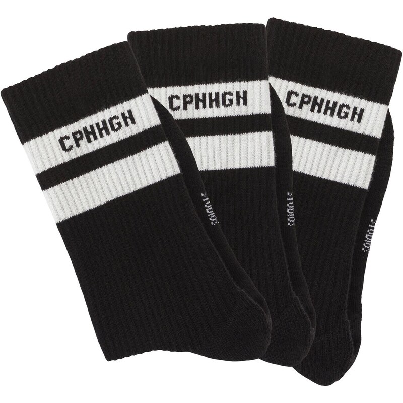 Copenhagen Studios Športové ponožky čierna / biela 63362133