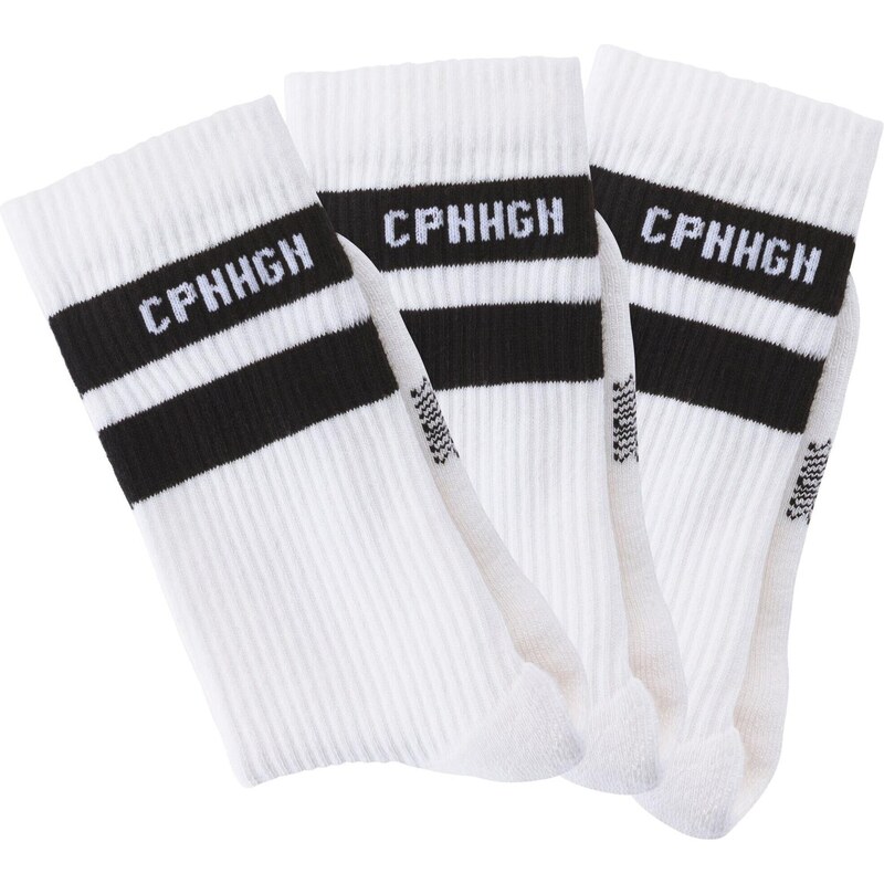 Copenhagen Studios Športové ponožky čierna / biela 63362134