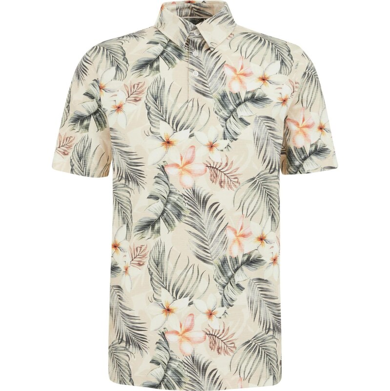 WE Fashion Tričko béžová / tmavozelená / oranžová / šedobiela 63344871