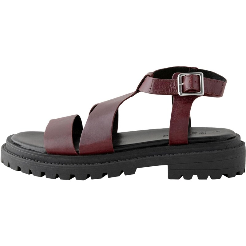 Next Remienkové sandále burgundská / čierna 63344416