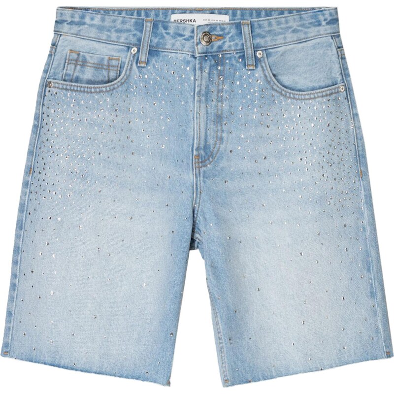 Bershka Džínsy svetlomodrá / priehľadná 63344595