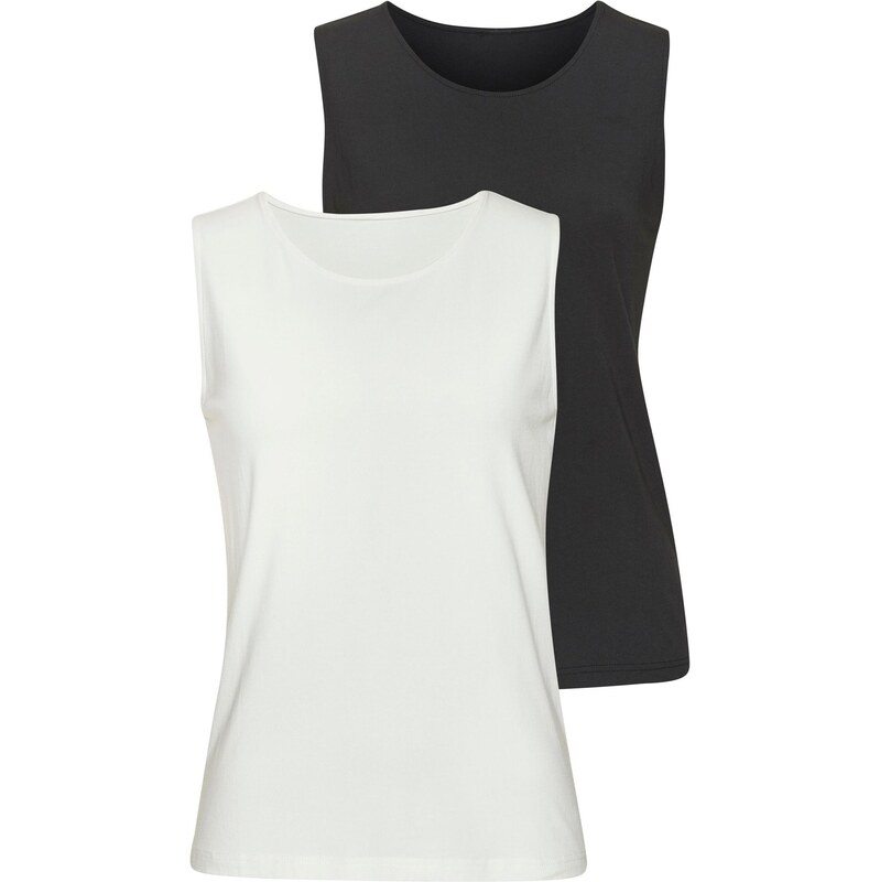 LASCANA Top čierna / biela 63362077