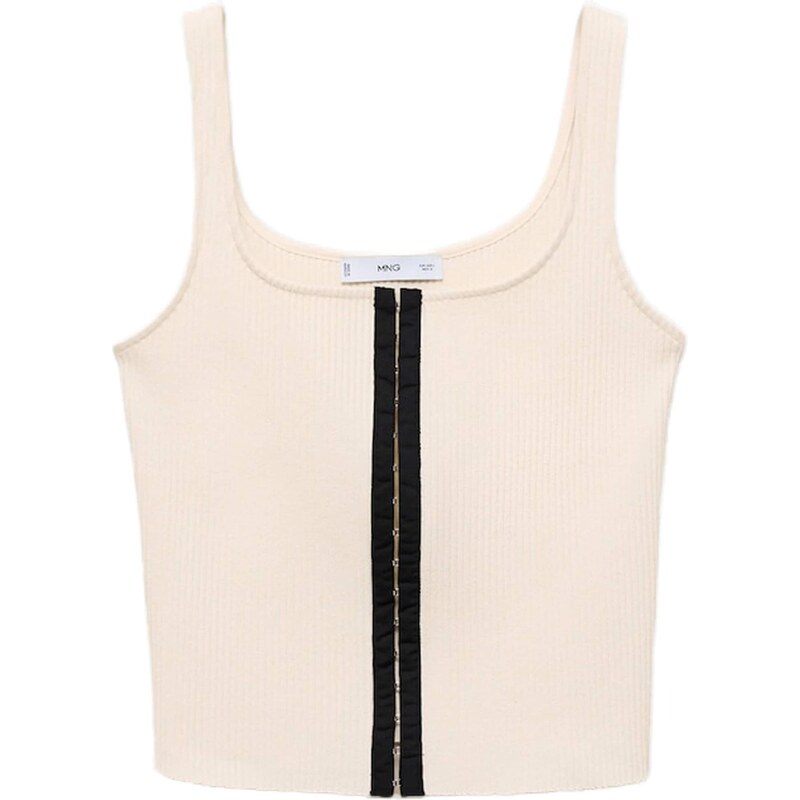 MANGO Top SUNE nebielená / čierna 65877854