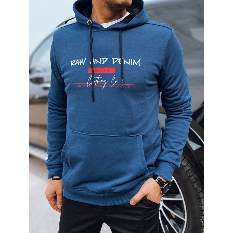 Dstreet Trendy modrá pánska mikina s nápisom 63345932
