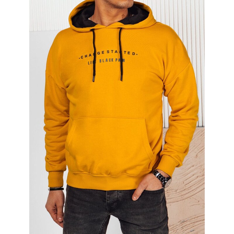 Dstreet Žltá mikina s jedinečným nápisom 63345937