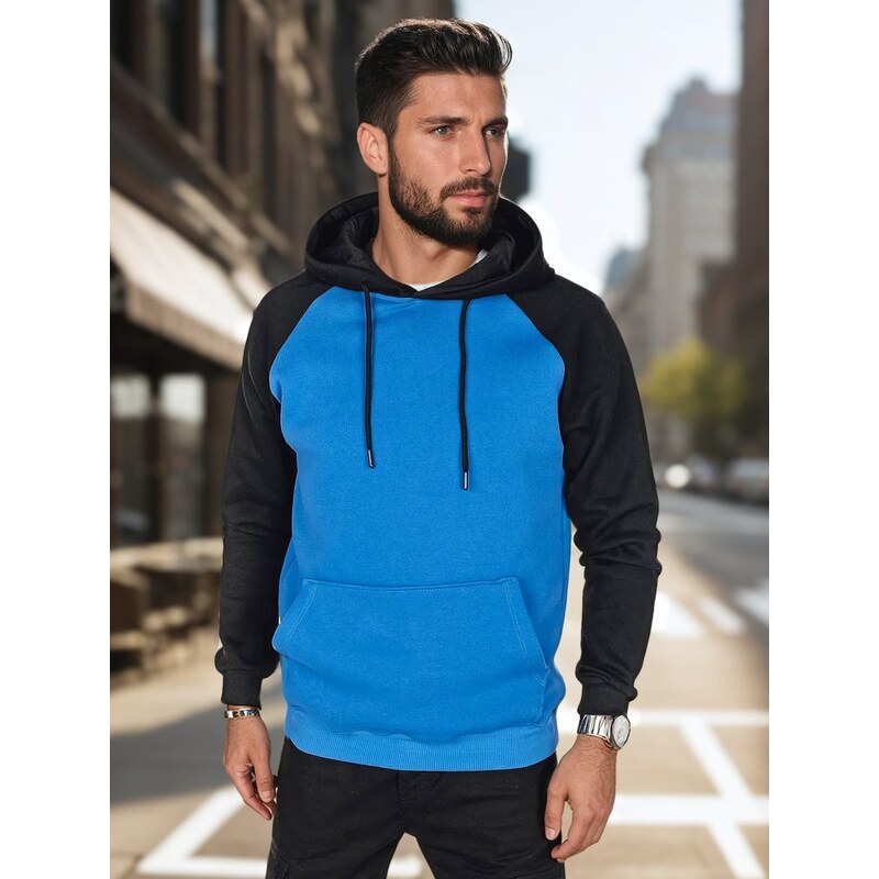 Dstreet Jedinečná modrá mikina s kapucňou 63346124