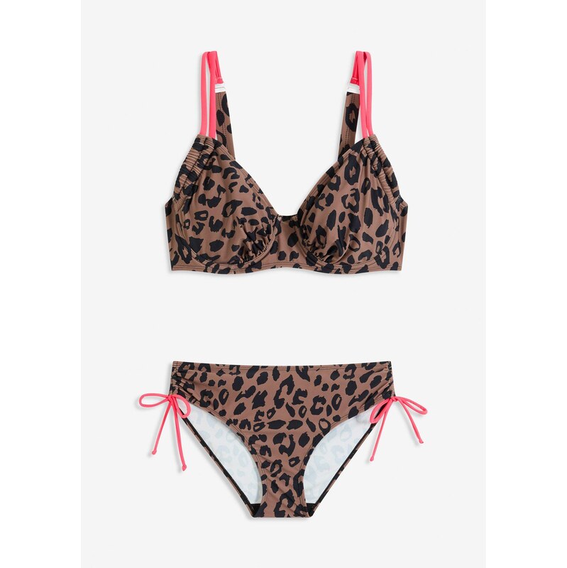 bonprix Bikiny s kosticami (2-dielne), farba hnedá 44790932