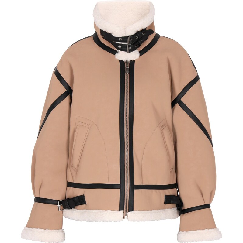 DreiMaster Vintage Prechodná bunda farba ťavej srsti / čierna / biela 63347136