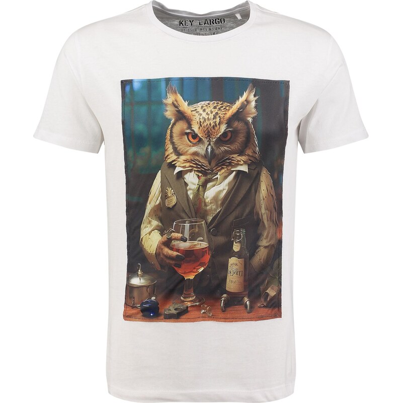Key Largo Tričko Owl námornícka modrá / hnedá / čierna / biela 63348175