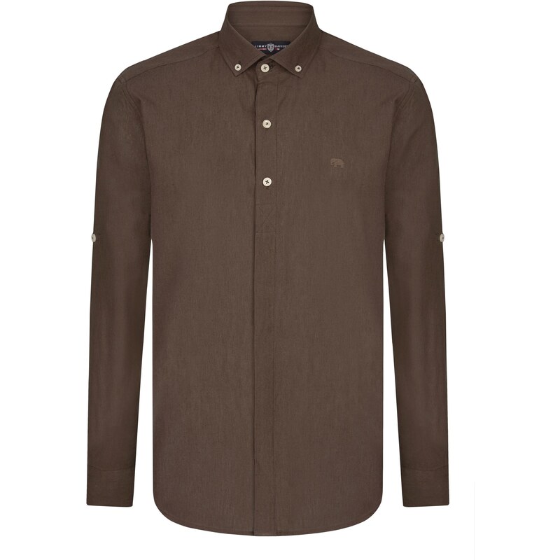 Jimmy Sanders Košeľa hnedá 65651339