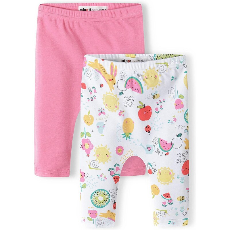 MINOTI Legíny tmavožltá / jedľová / tmavoružová / biela 63347980