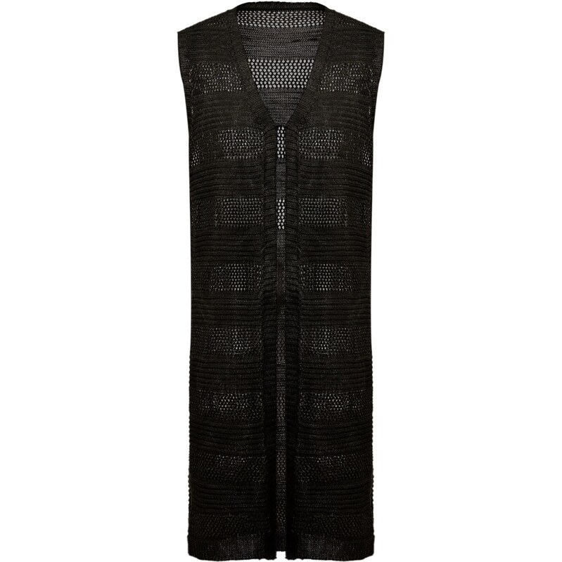 BLONDA Pletená vesta čierna / strieborná 63346514