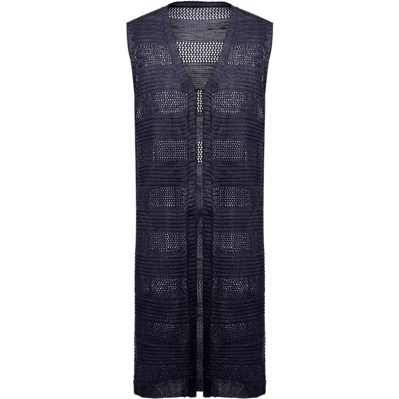 NAEMI Pletená vesta námornícka modrá / strieborná 65843389