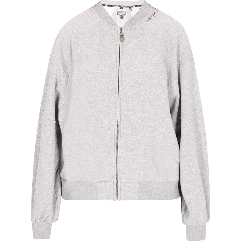 DreiMaster Vintage Tepláková bunda sivá melírovaná / čierna 63346575