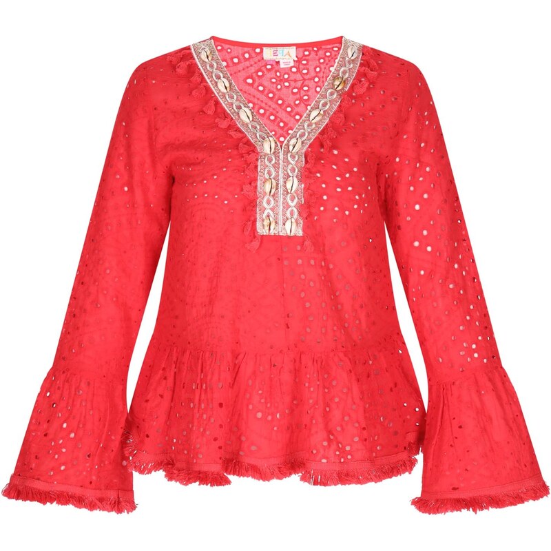 IZIA Blúzka červená / biela 63346657