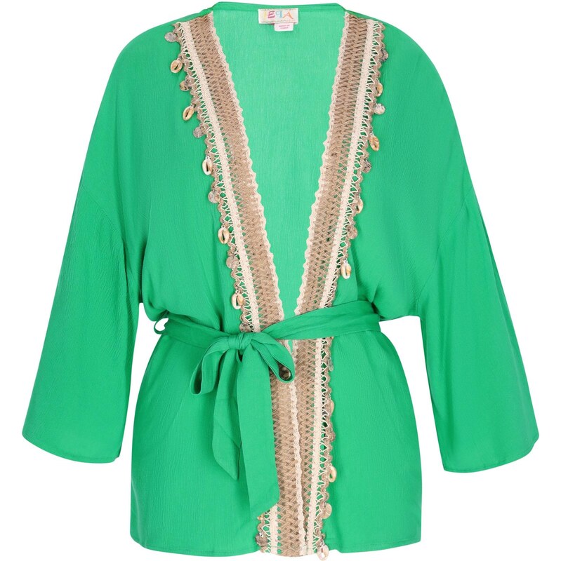IZIA Kimono béžová / zelená 63346665