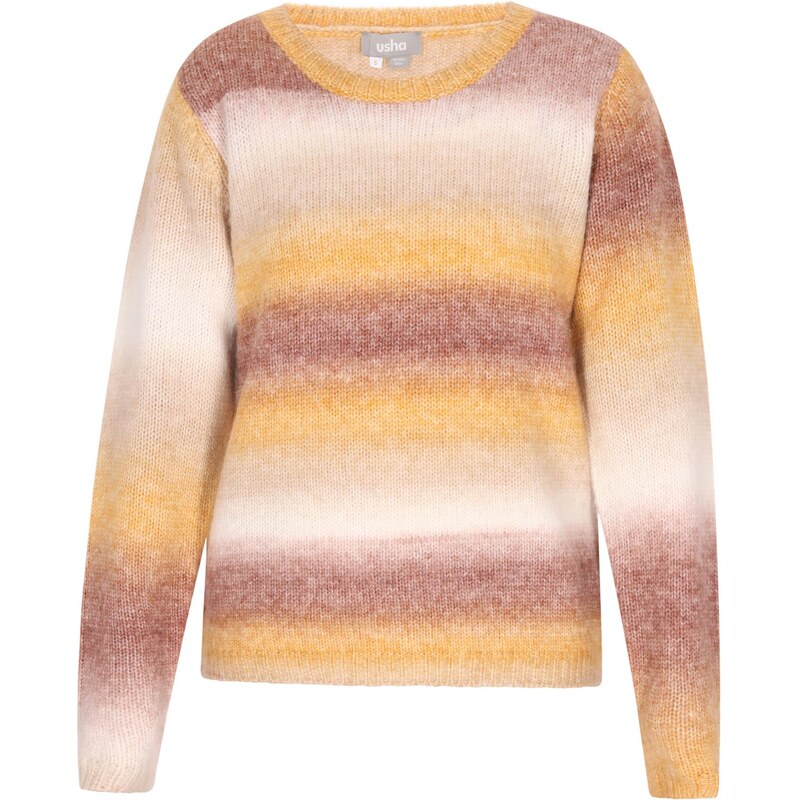 Usha Sveter krémová / hnedá / svetlohnedá / žltá 63346677