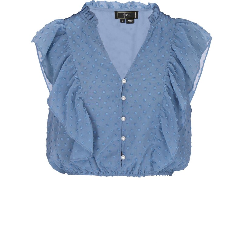 faina Blúzka tyrkysová / svetlomodrá 63346761