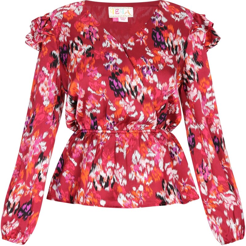 IZIA Blúzka oranžová / purpurová / čierna / biela 63346920