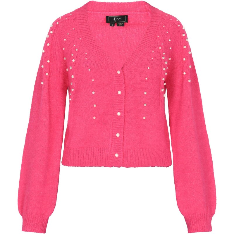 faina Kardigán ružová / perlovo biela 63347019