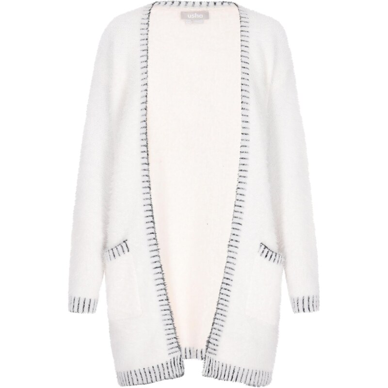Usha Kardigán čierna / biela ako vlna 63347046