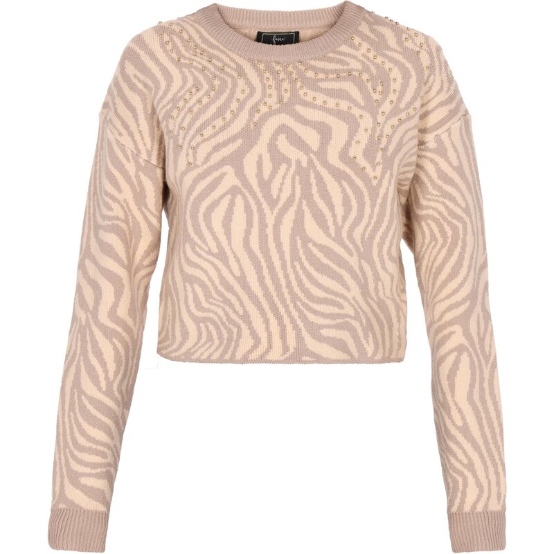 faina Sveter krémová / farba ťavej srsti 63347048