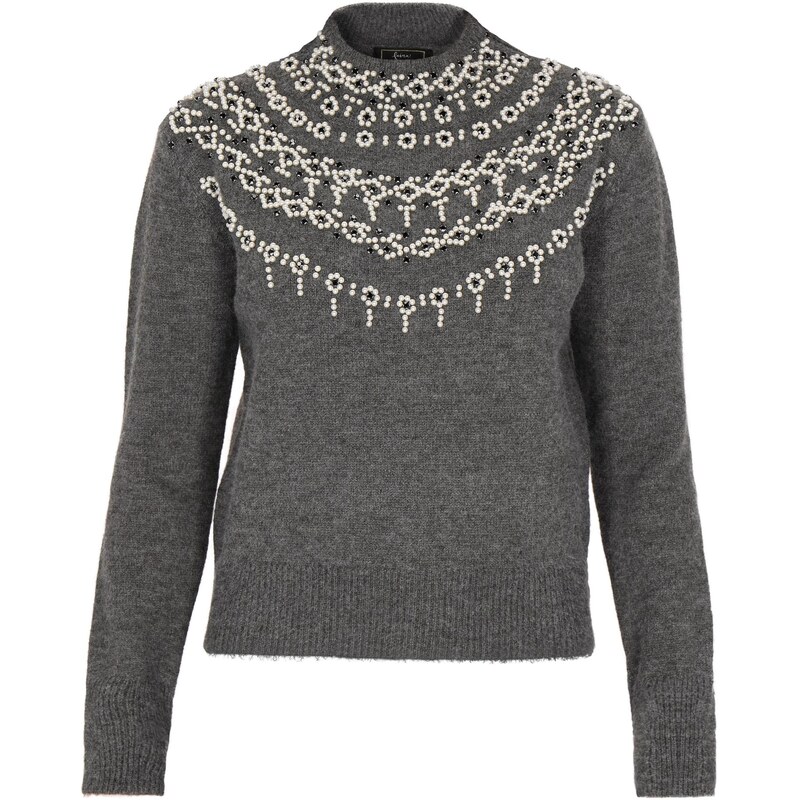 faina Sveter sivá melírovaná / perlovo biela 63347054