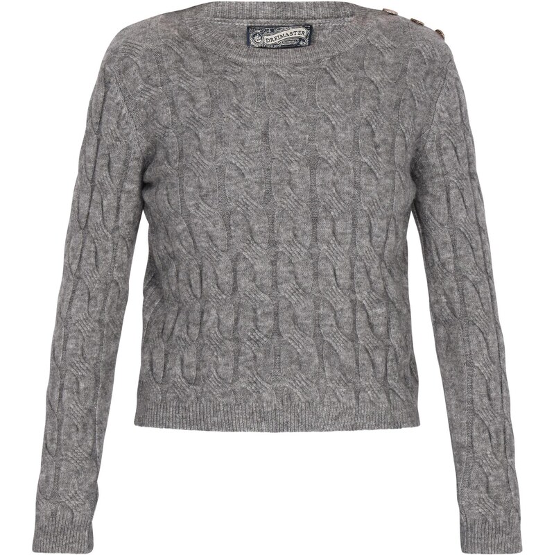 DreiMaster Vintage Sveter tyrkysová / sivá melírovaná 63347120