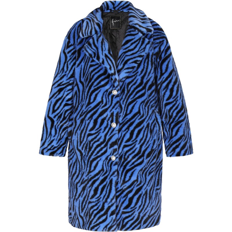 faina Prechodný kabát azúrová / čierna 63347239