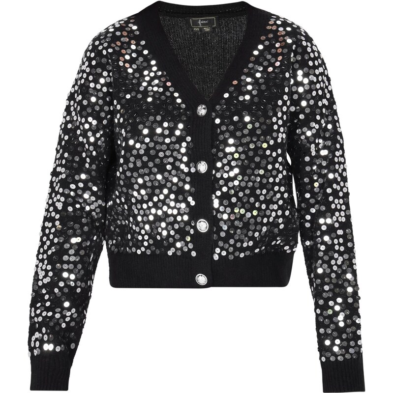 faina Kardigán čierna / strieborná 63347354