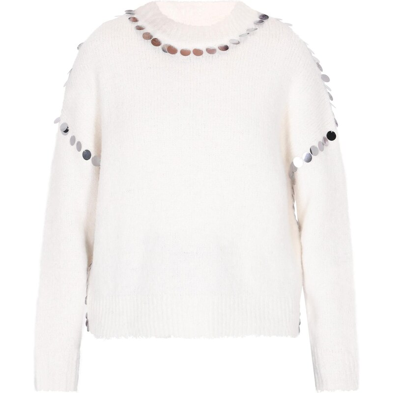 IZIA Sveter strieborná / biela ako vlna 63347359