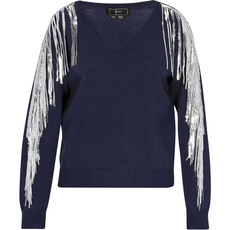 faina Sveter námornícka modrá / strieborná 63347368